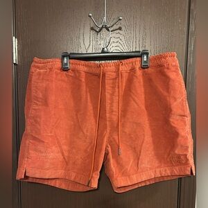Madewell Free & Easy Orange Corduroy Drawstring Athletic Shorts XL